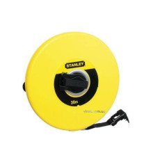 Рулетка вимірювальна STANLEY " FIBERGLASS " 30 м х12мм, фібергласова в пластмасовому корпусі