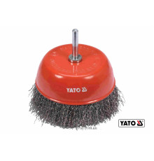 Щітка - крацовка YATO Чашка Ø=100 мм . сталь. шпиндель 6 мм. 4500 об/хв [6/36]