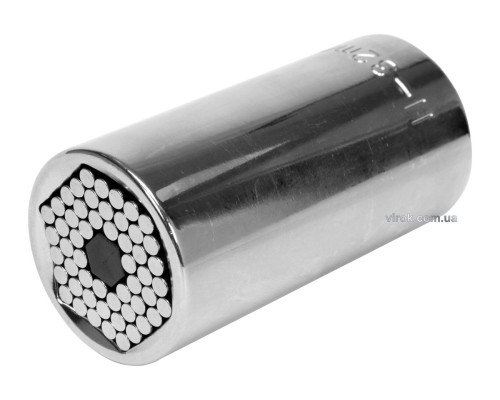 Головка торцева універсальна VOREL : квадрат 1/2", М 11-32, L= 85 мм, CrV [6/24]