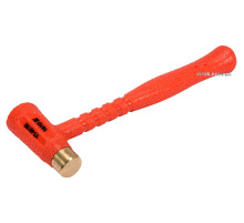 Молоток безінерційний YATO cуцільний, з латунним бойком Ø= 20 мм, m= 300 г, l= 220 мм [6/36]