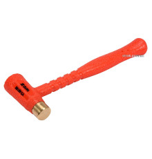 Молоток безінерційний YATO cуцільний, з латунним бойком Ø= 20 мм, m= 300 г, l= 220 мм [6/36]