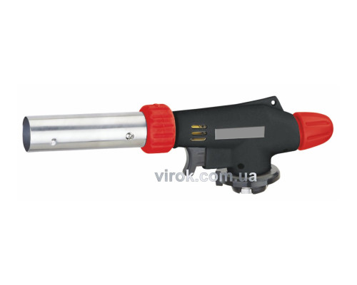 Пальник газовий VIROK з цанговим (швидким) з'єднанням п'єзо запал, і рег. доступу повітря, 360° [50]