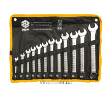 Ключі ріжково - накидні VOREL Cr-V на плахті, М 6-22 мм, Набір 12 шт. [20]