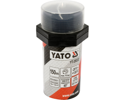 Нитка ущілювальна різьбових сполучень YATO, l= 150 м, для тиску ≤ 15 Bar, в капсулі [25/100]