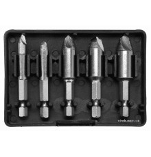 Набір екстракторів YATO : HEX 1/4", HSS 4241, для видалення зломаних гвинтів 5 шт [40]
