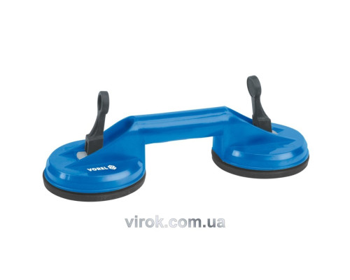 Присоска для монтажу скла подвійна VOREL : d= 115 мм, m= 70 кг [24]