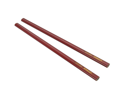 Карандаш столярный STANLEY: грифель 2В, L=300 х 12 мм, красный