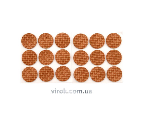 Протектор самоклеючий VOREL 25мм, набір 18шт коричневі [24/432]