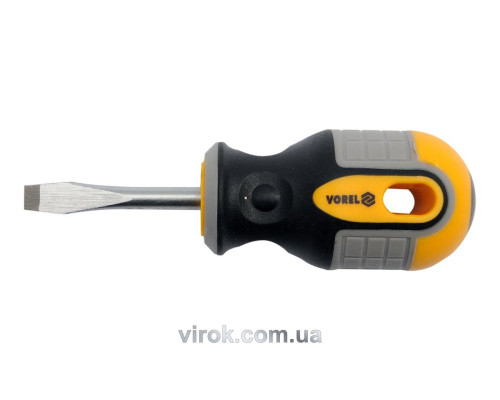 Викрутка плоска VOREL : SL6 х 38 мм. Cr-V [12/60/240]