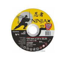Диск отрезной по металлу/нержав. стали NINJA : Ø= 125 х 22.23 мм, t= 2,0 мм [25шт/уп/400]