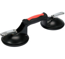 Присоски для монтажа стекла YATO: 2 чашки Ø=125 мм, m=120 кг, 245х125х7 мм [20/160]