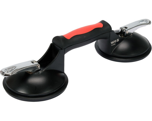 Присоски для монтажу скла YATO: 2 чашки Ø= 125 мм, m= 120 кг, 245х 125х 7 мм [20/160]