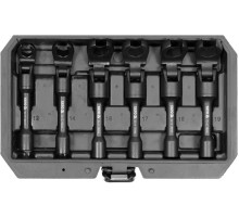 Ключи накидные открыты на шарнире к квадрам. 3/8" YATO, М 12, 14, 16, 17, 18, мм, 6 шт. [10]