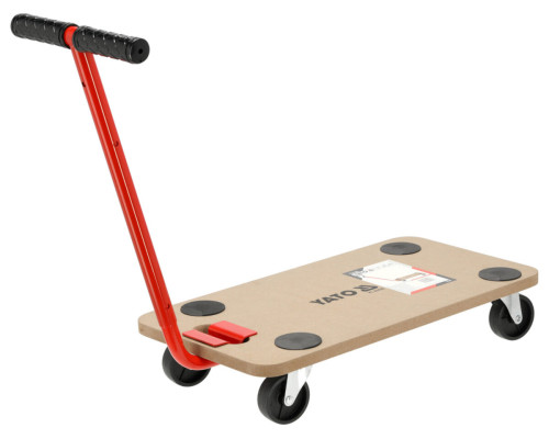 Візок-платформа з тримачем YATO 575х300х18 мм на 4 колесах Ø= 75 мм, макс. навантаж.- 200 кг [4]