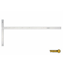 Кутник алюмінієвий VOREL : 1200 х 390 мм, з розмітками кутів 15-75° [2/10]