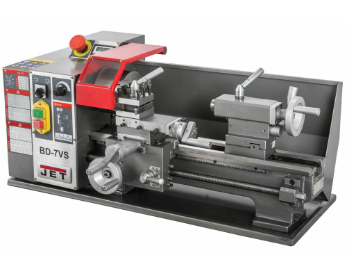 Токарний верстат по металу JET BD-7VS : 230 В, 0,6 кВт. зона Ø= 180/ 110 мм- стани/супор