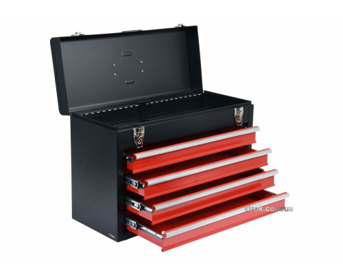 Ящик для інструменту металевий YATO з 4-ма шуфлядами, 218х 360х 520 мм [1]