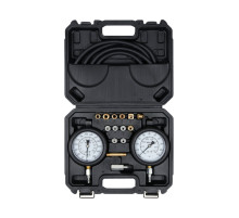 Тестеры давления масла в двигателях и коробках передач YATO с адаптерами в диапаз 0-27,5/0-7 Bar, 17эл