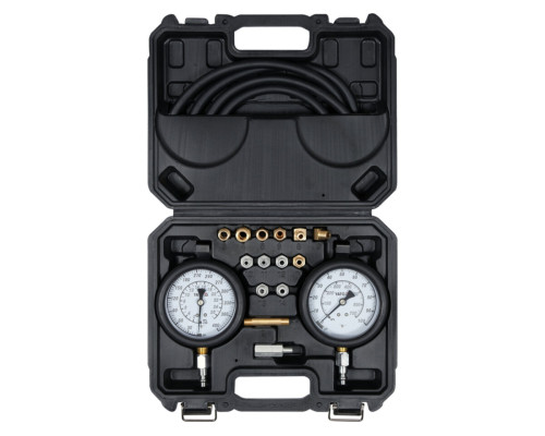 Тестери тиску оливи в двигунах і коробках передач YATO з адаптерами в діапаз 0- 27,5/ 0- 7 Bar, 17ел