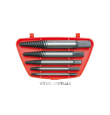 Набір екстракторів VOREL : М3-М18 (1/8" до 3/8",) N°1-5.  для гвинів 5 шт. [12/120]