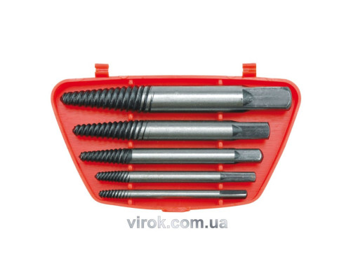 Набір екстракторів VOREL : М3-М18 (1/8" до 3/8",) N°1-5. для гвинів 5 шт. [12/120]