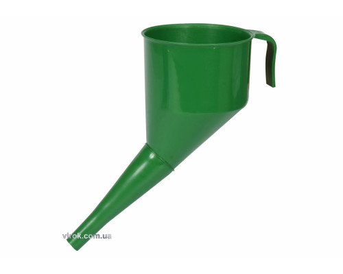 Лійка зі ситом зелена VOREL : висота-160мм, зовн. і вн. діаметр-130x120мм, довжина- 144 мм [70/280]