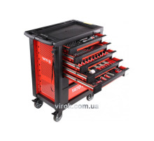 Шкаф с инструментами 211 элем., 5 лотков YATO на 4 колесах; 7 ящик; 98х 77х 46,5 см [1/2]