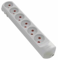 Колодка мережева VIROK: з 6 гніздами без заземлення