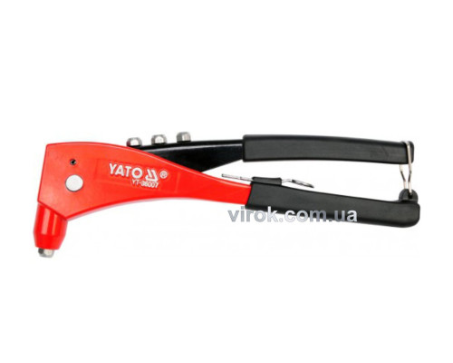 Заклепочник ручний YATO для нітів Ø= 2,4; 3,2; 4,0; 4,8 мм, l= 250 мм [6/24]