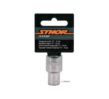 Головка торцева 6-гранна STHOR : квадрат- 1/2", М10, з вуглецевої сталі [Блістер] [10]