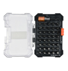 Насадки викруткові з тримачем STHOR Cr-V, з 6-гран. хвостов.- 1/4", l= 25 мм, наб. 41 елем. [10/40]