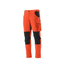 Штани робочі 4-WAY стреч SERWAL оранжево-чорні YATO розм S/ 80-86см, ріст- 166-176см, 11 кишень [10]