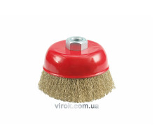 Щетка проволочная VOREL чашевидная, Ø-100 мм, с гайкой М14 [6/24]