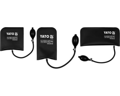 Подушки монтажные, надувные YATO: навант.-135кг, высота-50 мм, 270х130/165х150/190х110 мм, 3 шт [48]