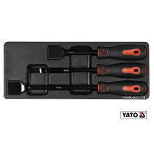 Набір скребків сталевих YATO : 25 x 220 мм, 10 x 270 мм, 25 x 310 мм, Cr-V, 3 шт [5/20]