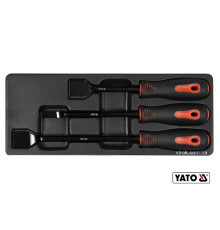 Набір скребків сталевих YATO : 25 x 220 мм, 10 x 270 мм, 25 x 310 мм, Cr-V, 3 шт [5/20]