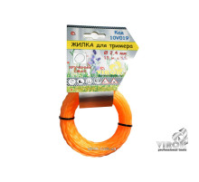 Жилка для триммера "Крученый овал" TM VIROK: Ø= 2.7 мм, l= 15 м