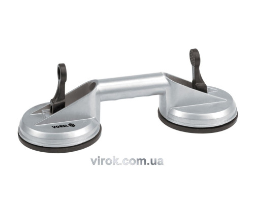 Присоска для монтажу скла подвійна VOREL : d= 115 мм, m= 70 кг, алюміній [10]