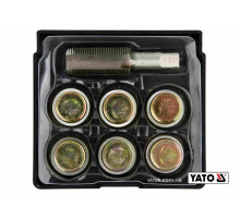 Набор для ремонта масляных пробок YATO: с алюминиевыми прокладками, резьба - М20 х 1.5, 6 шт [10/40]