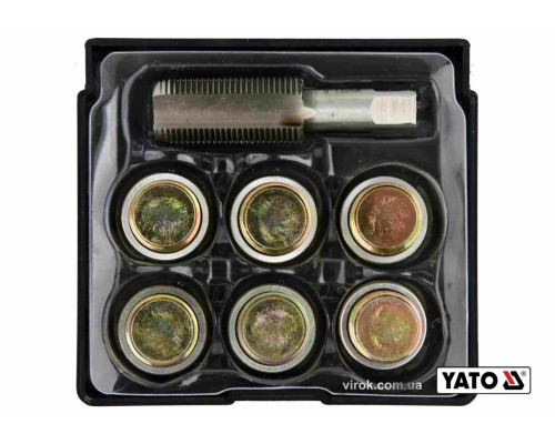 Набор для ремонта масляных пробок YATO: с алюминиевыми прокладками, резьба - М20 х 1.5, 6 шт [10/40]
