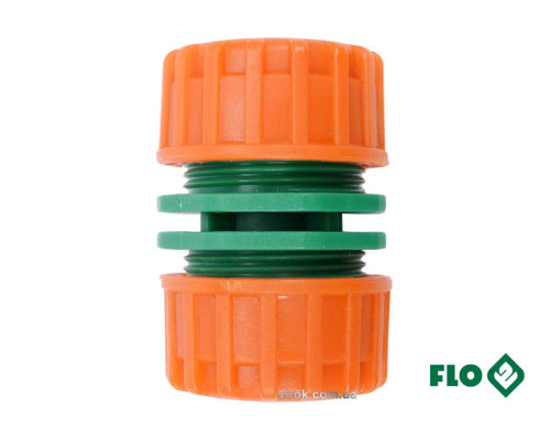 Муфта соединительная 2-х водяных шлангов 1/2" FLO пластиковая [30/240]