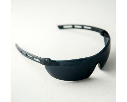 Окуляри захисні VIROK полікар+пласт,затемн ,покриття від запотівання та подряпин,відкриті (72)