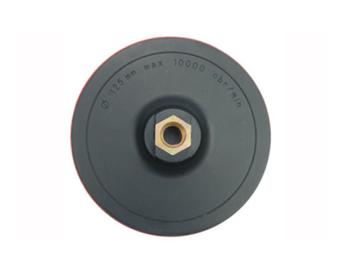 Круг-насадка шліфувальна VOREL з липучкою : Ø=125мм + гайка М14 [30/120]