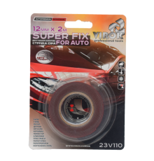 Стрічка 2-стороння акрилова VIROK Super Fix for Auto: 12 мм х 2 м [30]