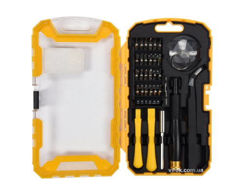 Набір насадок викруткових VOREL для ремонту моб/стац. телефонів; 32 елем. [6/48]