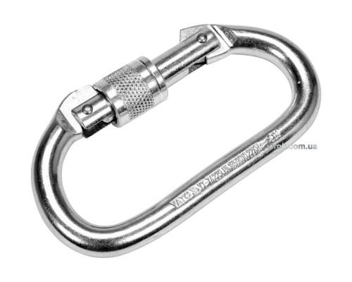 Карабін сталевий, автозамикний YATO з зазором блокування 16 мм, 115 х 55 мм [20]