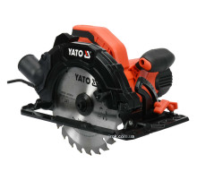 Пила дискова мережева YATO: P=1.5кВт, для диска Ø= 185/20мм, макс. h=2.8мм, кут 0-45° [2/40]
