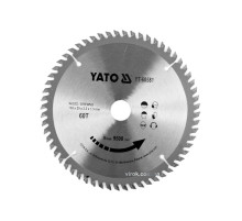 Диск пиляльний победітовий по дереву YATO: 160x20x2.2x1.5 мм, 60 зубців, R.P.M до 9500 1/хв [25/50]