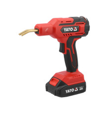 Паяльник для пластика YATO акумул. Li-Ion 18 В 2 АГод, 60 Вт, макс. t= 500ºC у футлярі з обладнанням