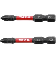 Насадка викруткова ударна YATO PZ1 х 50 мм. HEX 1/4", 2 шт.[10]